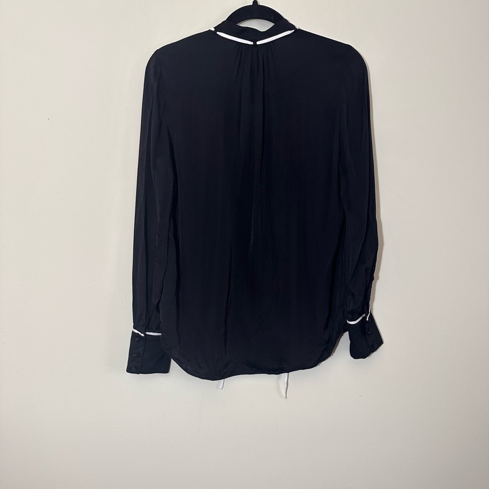 Adriano Goldschmied Winslet blouse button down size M in true black - Picture 12 of 15